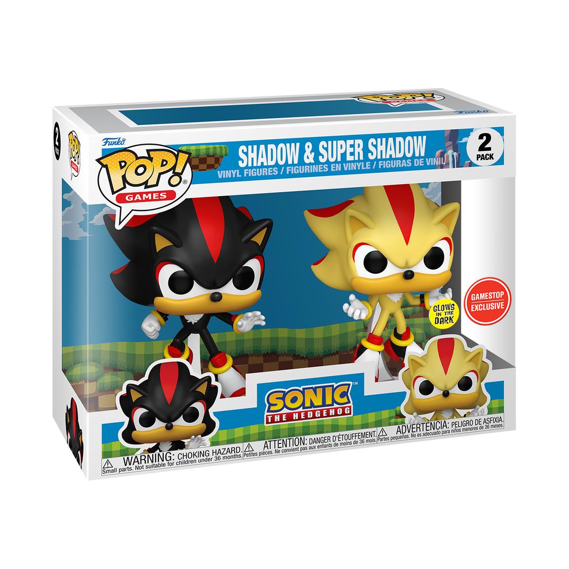 Funko POP! Games: Sonic the Hedgehog - Shadow & Super Shadow 2 Pack Exclusive